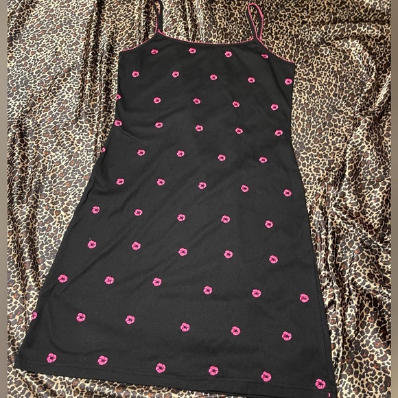 Y2k Chain Reaction Embroidered Flower Midi Dress - Picture 1 of 11